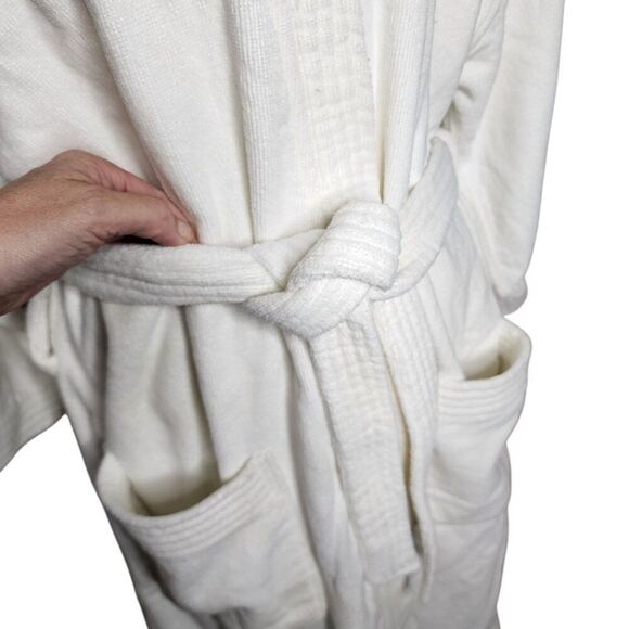 Vintage Tahiti Village Las Vegas Resort Luxury Terrycloth Bathrobe White OS - Picture 5 of 10